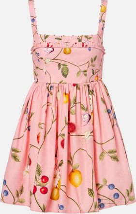 Agua Bendita Abito corto Barbara Mini in cotone con stampa