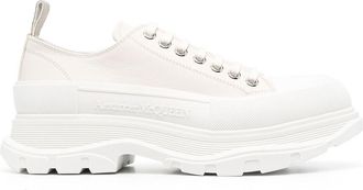 Alexander McQueen Tread Slick lace-up shoes - men - Calf Leather/Rubber/Calf Leather - 40 - Neutrals