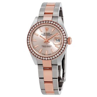 Rolex Datejust Automatic Ladies Steel and 18K Everose Gold Oyster Watch 279381RBR