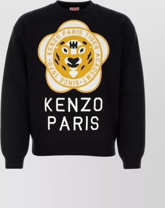 Kenzo ribbed knit crew graphic print