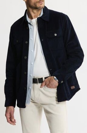 J.A.C.H.S. Stretch Cotton Corduroy Faux Shearling Lined Jacket in Navy at Nordstrom Rack, Size Small