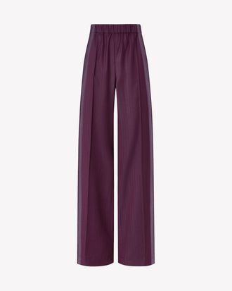 Serena Bute Wool Straight Leg Jogger - Plum
