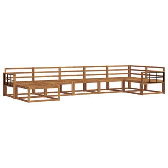 vidaXL Conjunto De Sof&aacute;s De Exterior 7 Pcs Natural Vidaxl