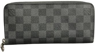 Louis Vuitton Pre-owned Wallets, male, Black, Size: ONE SIZE Pre-owned Zippy Wallet Vertical Damier Graphite Long Wallet