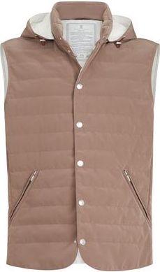 Brunello Cucinelli Down vest in Hazelnut at Nordstrom, Size Xxx-Large Eu