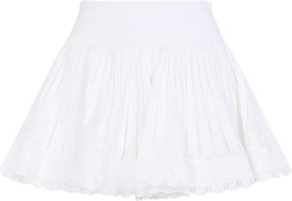Alaia Glanzende Crinoline Short - Dames - Bermuda - Wit - XS - Korte Broeken
