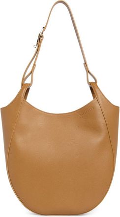 Longchamp Large Le Foulonne Leather Hobo Bag in Pecan at Nordstrom