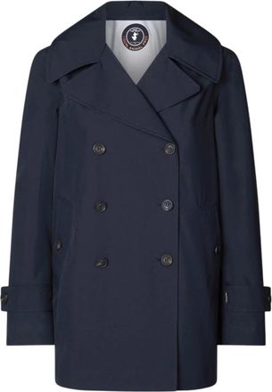 Save The Duck Blauwe Jas voor Mannen en Vrouwen - Dames - Mantel - Blauw - L - Jassen