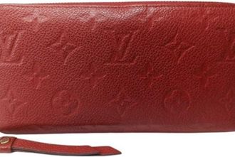 Louis Vuitton Monogram Empreinte Cerise Red Color Monogram Empreinte Long Wallet (Bi-Fold) (Pre-Owned)