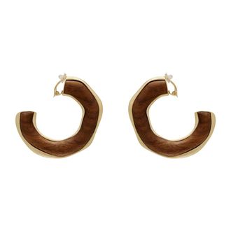 Cult Gaia Oorbellen met cirkels - Dames - Oorbellen - Bruin - ONE Size - Accessoires