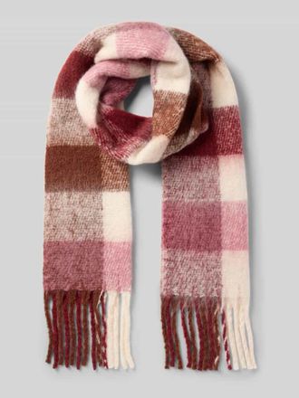 Jake*s Casual Schal mit Woll-Anteil und Kordelabschl&uuml;ssen in Bordeaux, Gr&ouml;&szlig;e 1