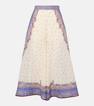 Zimmermann Maxine paisley ramie culottes