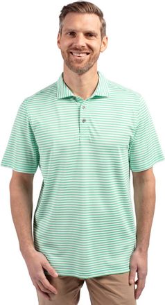 Cutter & Buck Virtue Eco Pique Stripe Recycled Mens Polo Shirt