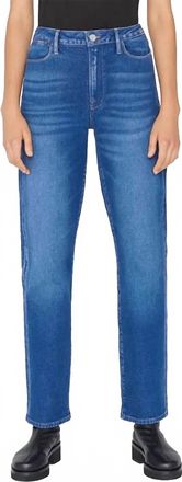 Frame Denim Le Super High-Rise Straight Jean In Jericho