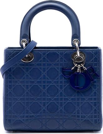 Dior Pre-owned Dior Medium Ultra Matte Calfskin Embossed Cannage Lady Satchel Ladies 826Y2I4BHPXRF0PU