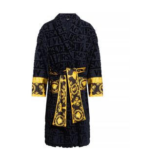 Versace I Love Baroque Badjas - Heren - Badjassen - Blauw - 3XL - Katoen - Nachtkleding