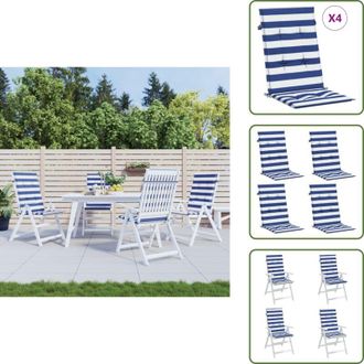 vidaXL Furniture Limited - Cuscini Sedia Schienale Alto 4 pz Strisce