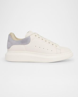 Alexander McQueen Mens Oversized Leather Low-Top Sneakers