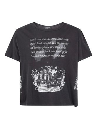 Enfants Riches Deprimes T-shirt met vervaagd effect en grafische print - Grijs
