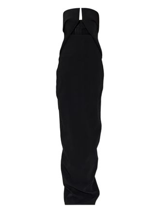 Rick Owens cut-out strapless maxi dress - Black
