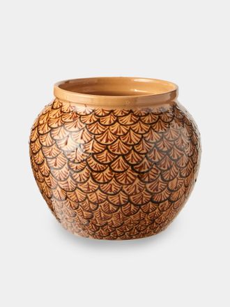 Poterie d'&Eacute;vires Geometric Hand-Painted Ceramic Vase (6.5in/17cm)