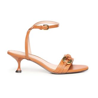Coccinelle High Heel Sandals, female, Orange, Size: 9 US Knot Leather Sandals