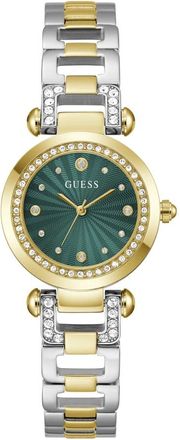 Guess Elegante Gouden Horloge voor Vrouwen - Dames - Horloges - Groen - ONE Size - Accessoires