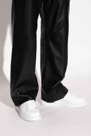 Alexander McQueen Leather Sports Shoes With Logo, Womens, White