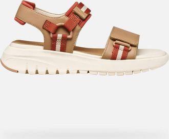 Geox Flextride S Woman Beige/brick, Size: 35