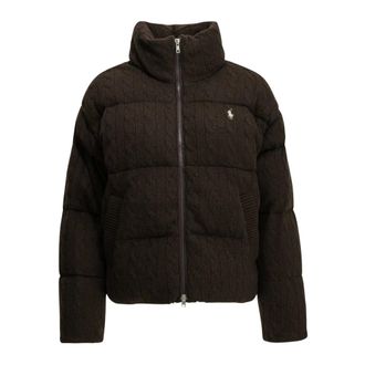 Polo Ralph Lauren Bomber in lana e cashmere - - Jackets - Donna - Marrone - L