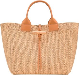 Longchamp Le Roseau Raphia Large Tote Bag