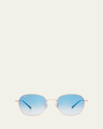 Ray-Ban Gradient Metal Round Sunglasses, 55MM