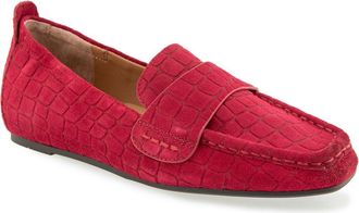 Gentle Souls Sophie Loafer in Rio Red Croc Suede at Nordstrom, Size 6.5