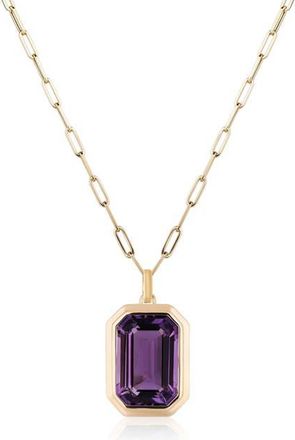 Goshwara Manhattan Pendant Necklace in Amethyst at Nordstrom, Size 18