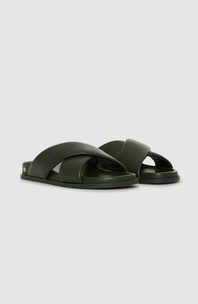 Anine Bing Emi Slides in Olive at Nordstrom, Size 38