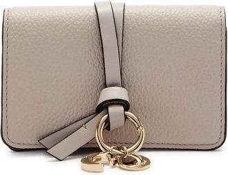 Chloé Alphabet Leather Card Holder - Grey - One Size