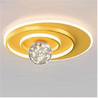 Trade Shop Trade Shop - Copy Of Plafoniera Led 30 W Quadrata Oro Moderno Lampadario Soffitto Luce Naturale 71033
