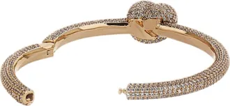 Self Portrait Gold Crystal Knot Brass Bracelet