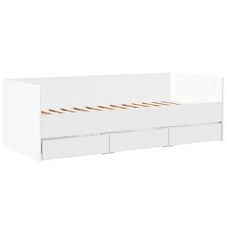 Berkfield Home Versatile Daybed with Drawers without Mattress White 75x190 cm Sm