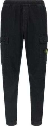 Stone Island Black Tapered Cargo Pants