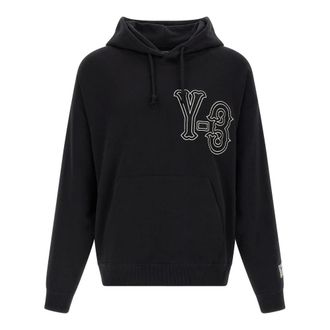 Yohji Yamamoto Hoodies, male, Black, Size: XL Elite 5 Graphics Hoodie