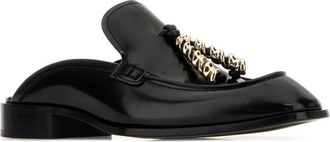 Loewe Womens Edge Mule Black Calf
