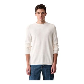 Marc O'Polo Gebreide trui met ronde hals - Heren - Truien - Beige - Maat: 2XL Katoen