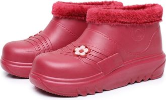 Generic Waterproof Winter Shoes Women Men Thermal Wellington Boots Ankle Boots Winter Boots Warm Non-Slip Winter Boots Outdoor Lightweight Mid-Height Snow Boo