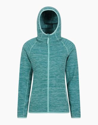 Mountain Warehouse Womens Mountain Warehouse Womens/Ladies Lleyn II Melange Full Zip Hoodie - Blue/Green - Size: 12