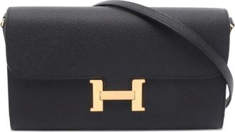 Herm&egrave;s 2025 Epsom Constance Long To Go Wallet crossbody bag - Zwart