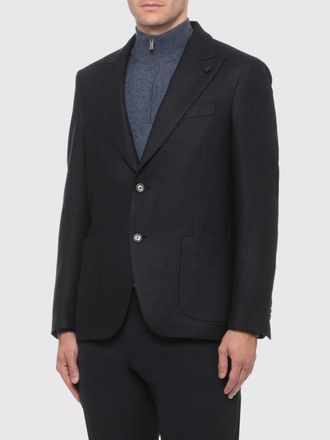 Lardini Blazer con motivo pied-de-poule in lana e cashmere
