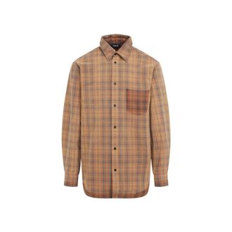 EGONlab. Plaid Cotton Shirt With Chest Pocket And Relaxed Fit