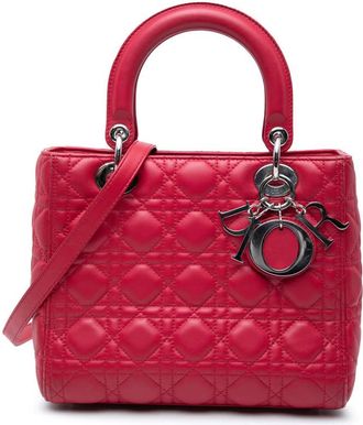 Dior Pre-owned Dior Medium Lambskin Cannage Lady Dior Ladies 18-MA-1105