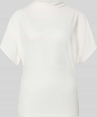 MY ESSENTIAL WARDROBE T-Shirt mit kurzem Stehkragen Modell Nupti in Offwhite, Gr&ouml;&szlig;e XL